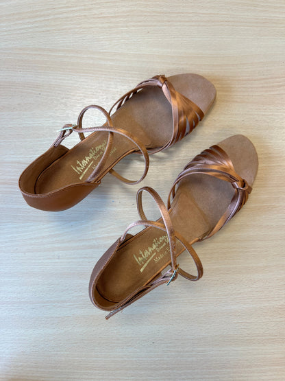 Fiorella - Tan Satin (Size 7.5)