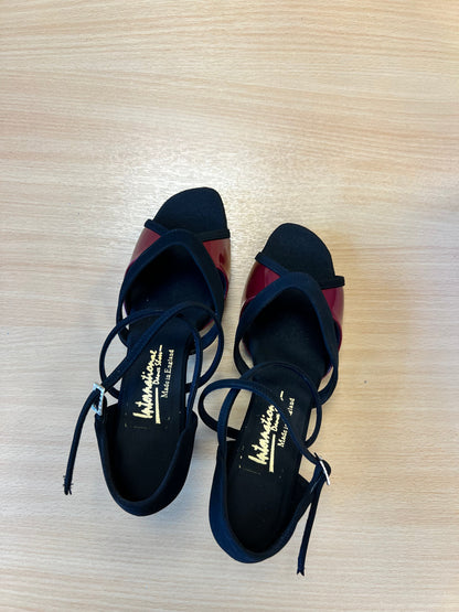 Bianca - Black Nubuck/Merlot Patent (Size 8W)