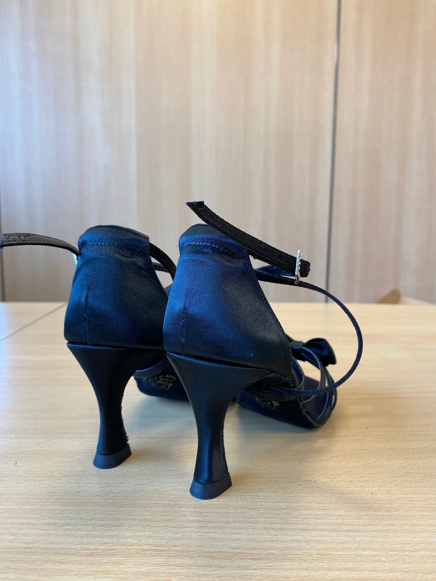 Siena - Black Satin (Size 3.5)