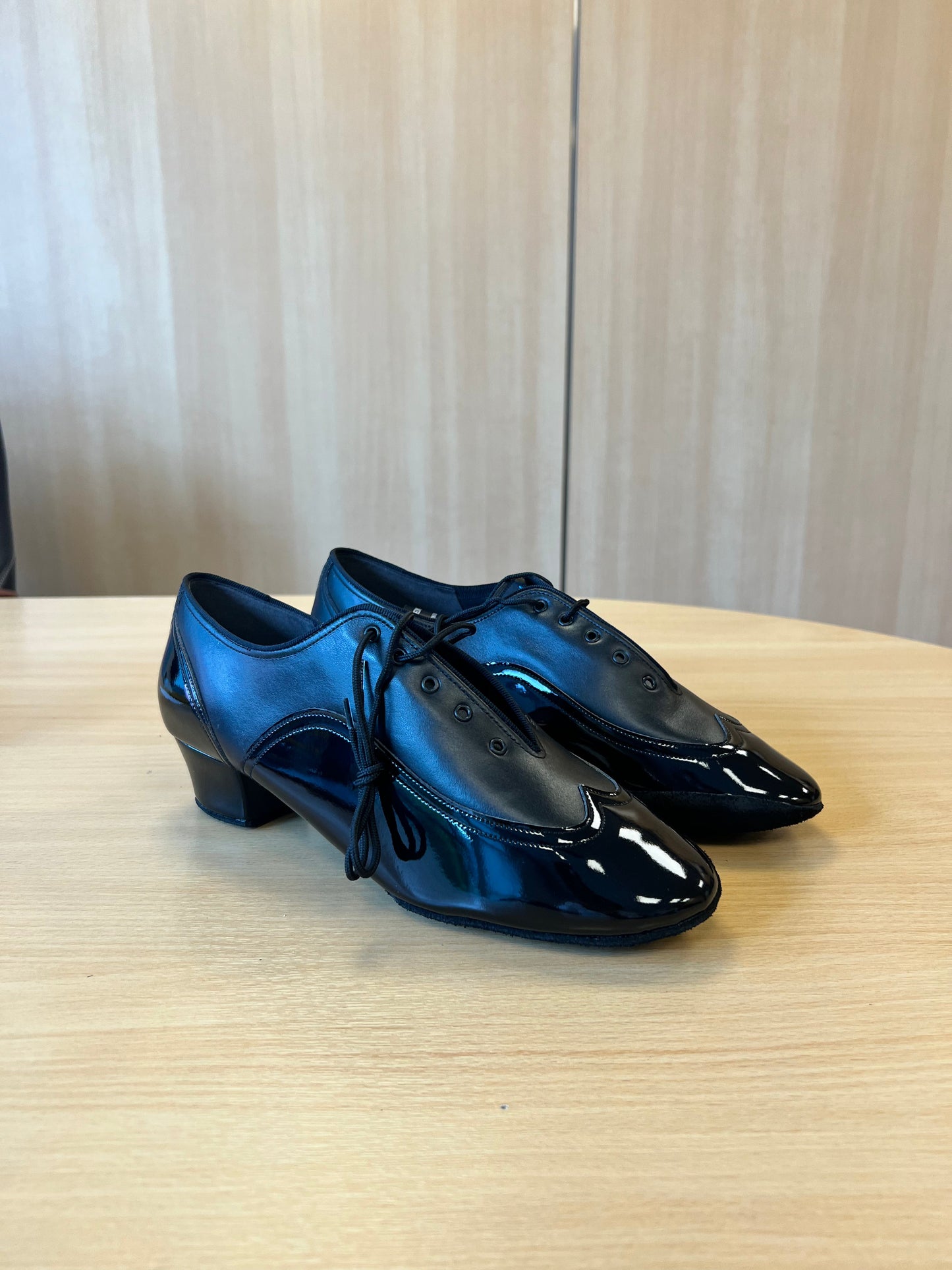 Jones - Black Calf/Black Patent (Size 10.5W)