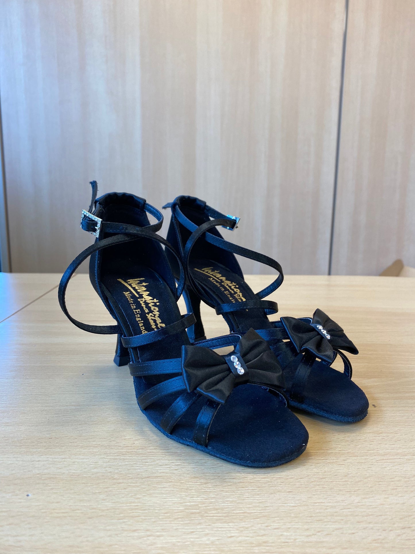 Siena - Black Satin (Size 3.5)