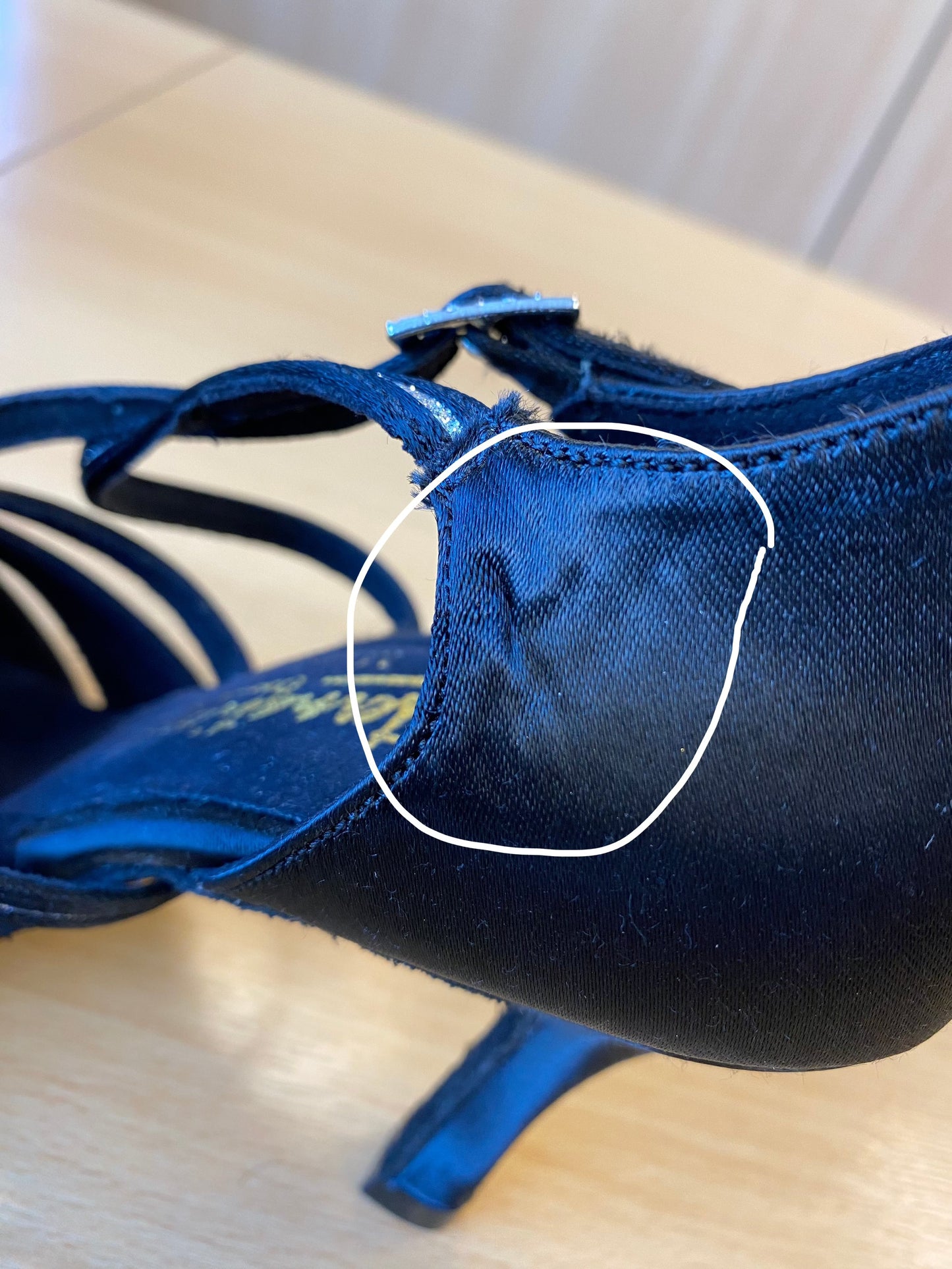 Mia Sequin - Black Satin/Sequin (Size 4)