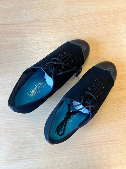 Rumba Duo - Black Nubuck/Black Calf (Size 6)