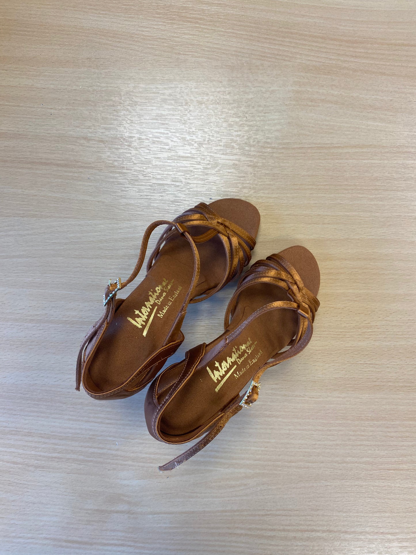 Lucia - Tan Satin (Size 2.5)