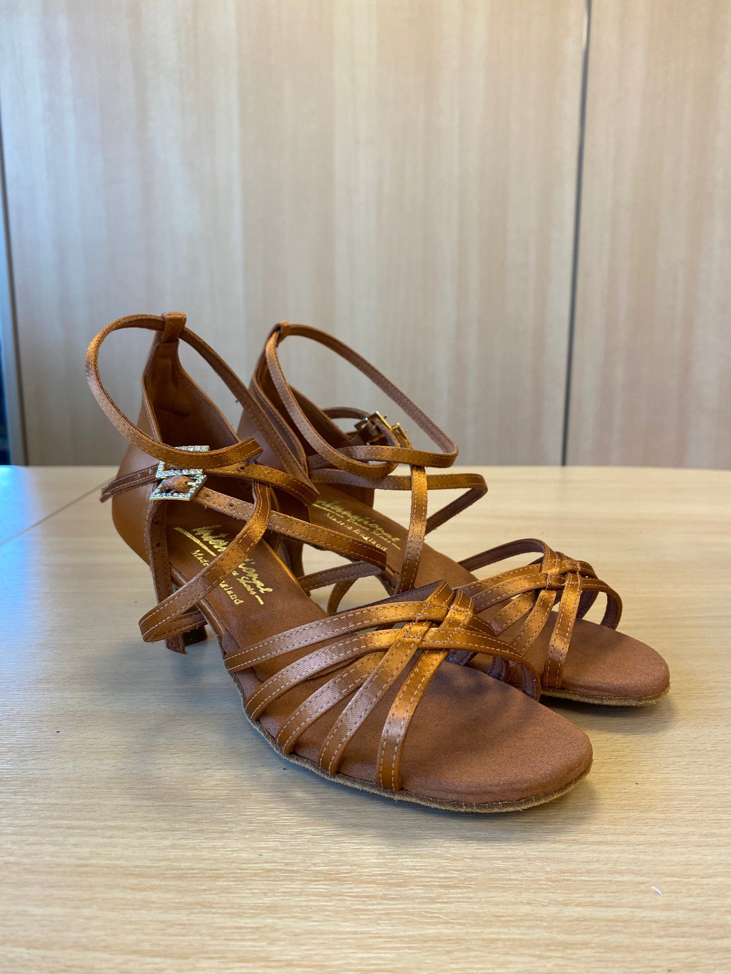 Emily - Tan Satin (Size 5)